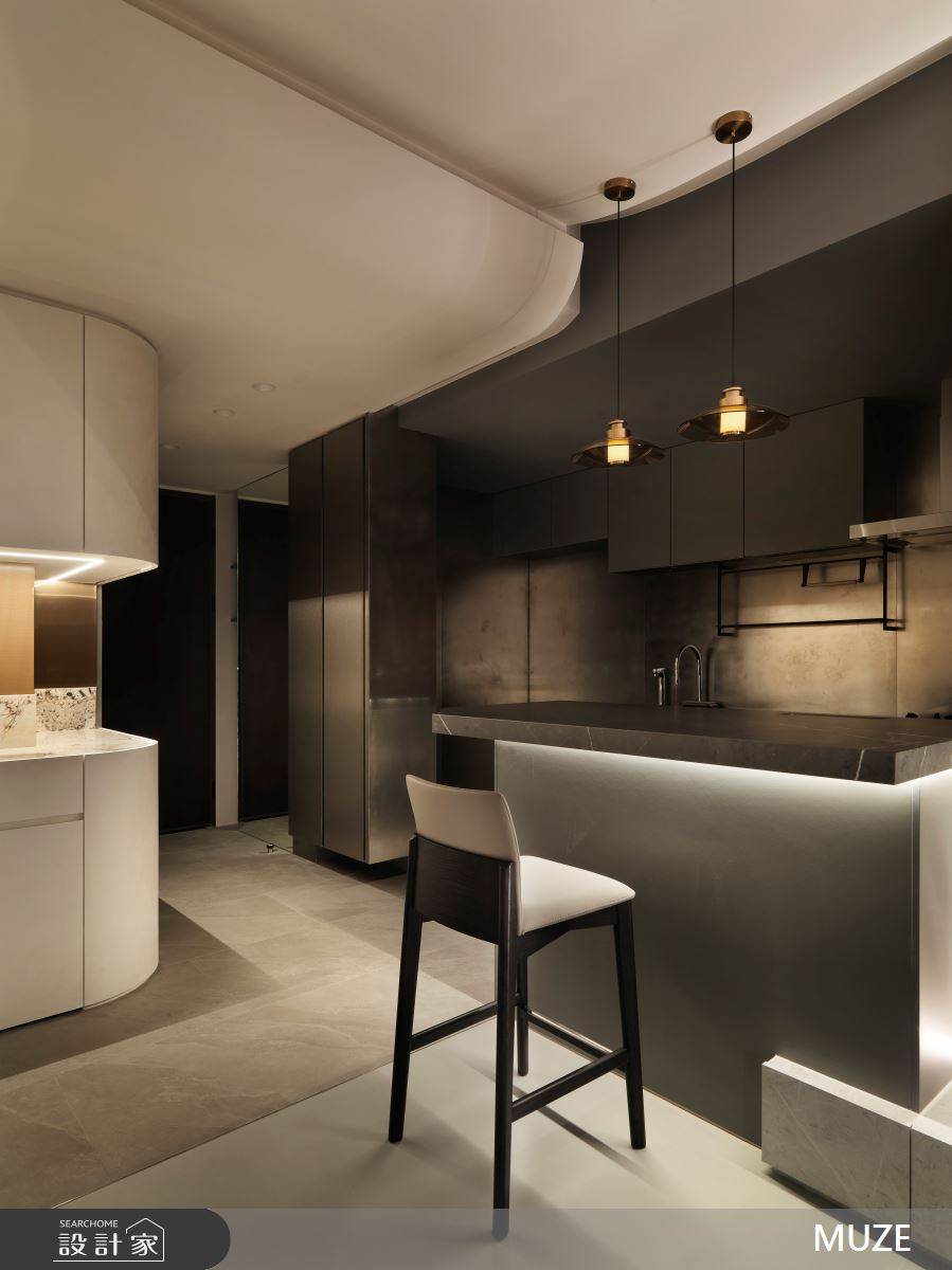 30坪新成屋(5年以下)＿現代風玄關廚房吧檯中島案例圖片＿慕澤設計室內裝修股份有限公司＿慕澤設計_79_央北 鐫畫3之8