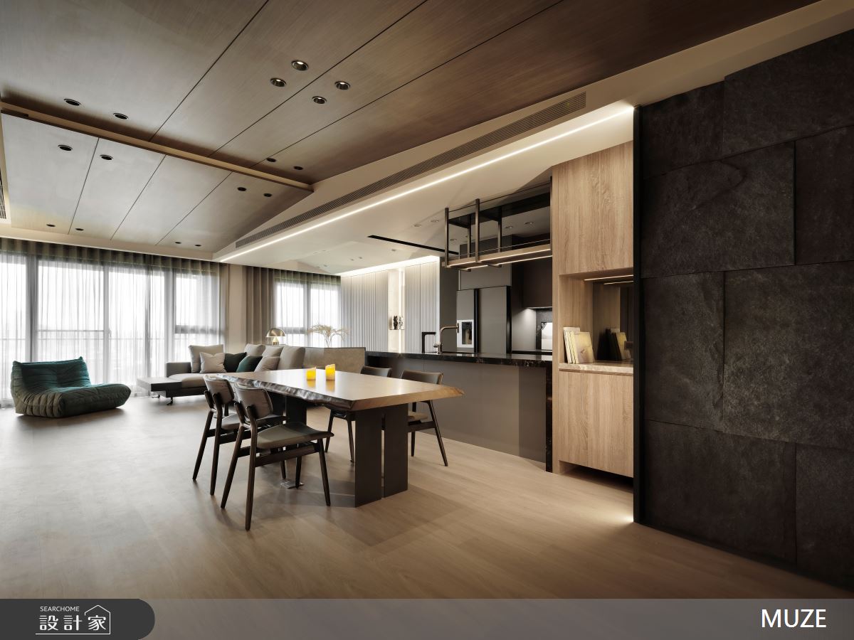 45坪毛胚屋＿日式現代風客廳餐廳吧檯中島案例圖片＿慕澤設計室內裝修股份有限公司＿慕澤設計_81_遇東騰之2