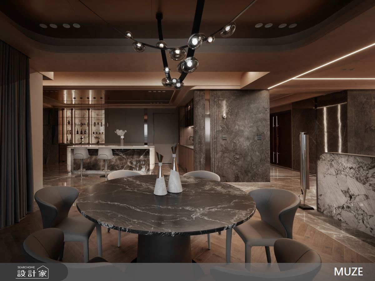 75坪毛胚屋＿現代風餐廳吧檯中島案例圖片＿慕澤設計室內裝修股份有限公司＿慕澤設計_82_遠雄PARK ONE之15