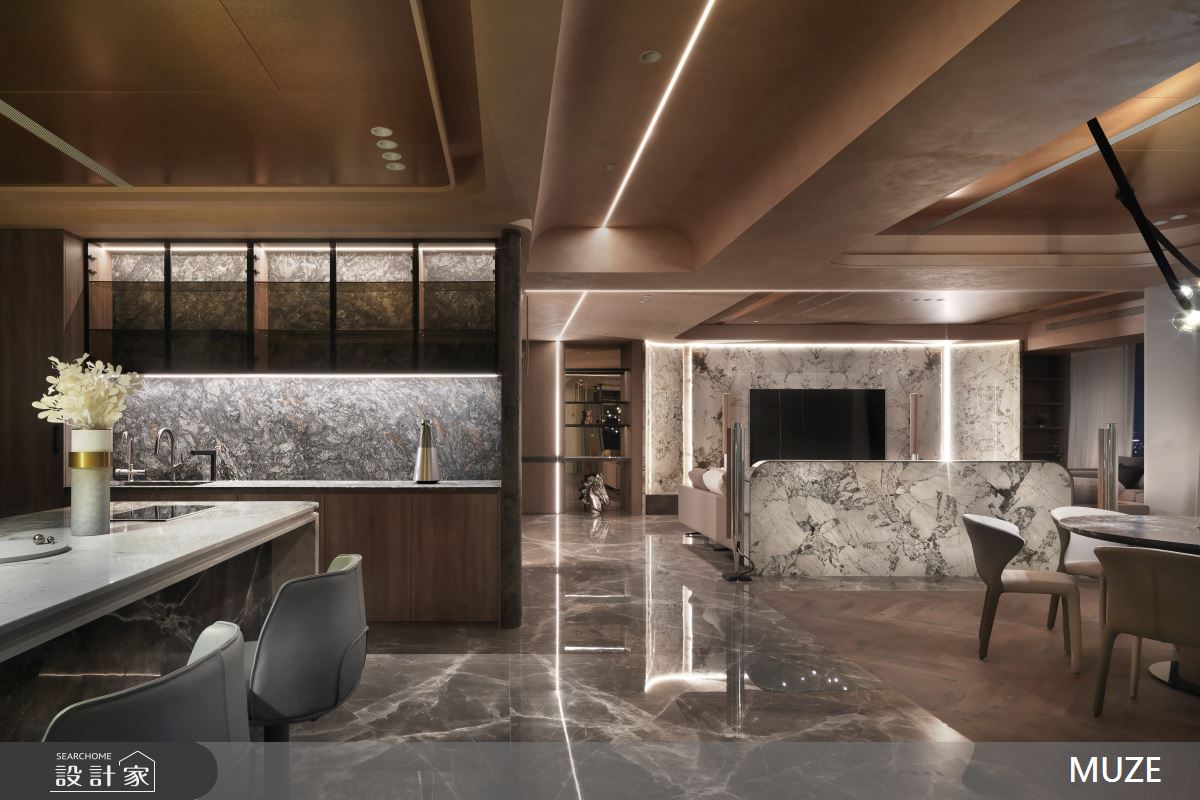 75坪毛胚屋＿現代風客廳餐廳案例圖片＿慕澤設計室內裝修股份有限公司＿慕澤設計_82_遠雄PARK ONE之16