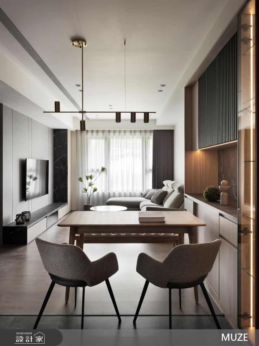 26坪新成屋(5年以下)＿現代簡約風客廳餐廳案例圖片＿慕澤設計室內裝修股份有限公司＿慕澤設計_85_淡水好風光之8