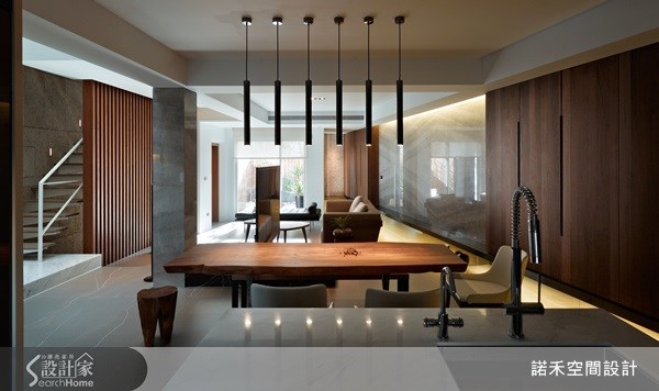95坪新成屋(5年以下)＿簡約風客廳餐廳樓梯案例圖片＿諾禾空間設計 上碩室內裝修＿諾禾_01.侘寂居之20