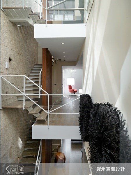 95坪新成屋(5年以下)＿簡約風樓梯案例圖片＿諾禾空間設計 上碩室內裝修＿諾禾_01.侘寂居之9