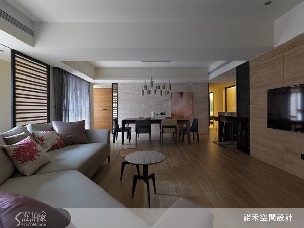 40坪新成屋(5年以下)＿休閒風客廳餐廳吧檯案例圖片＿諾禾空間設計 上碩室內裝修＿諾禾_04.桃園邢宅之2