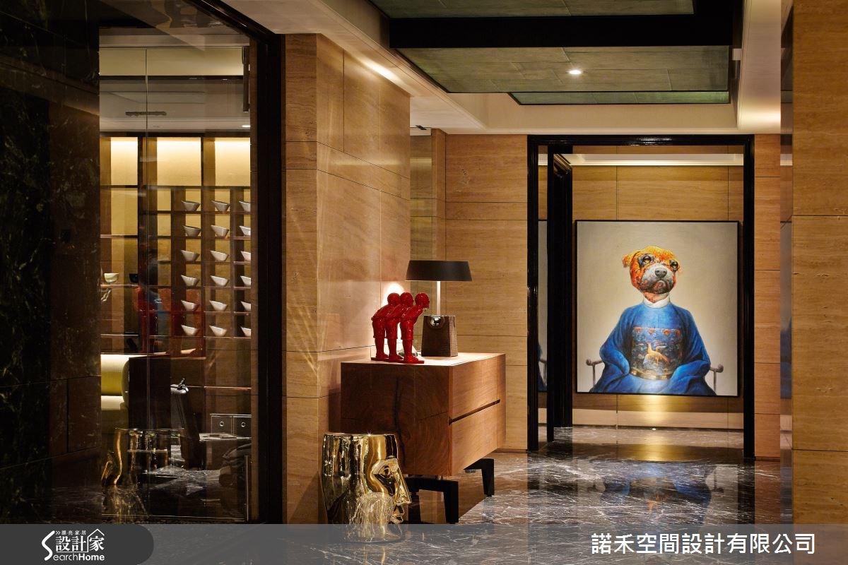 250坪新成屋(5年以下)＿新中式風玄關案例圖片＿諾禾空間設計 上碩室內裝修＿諾禾_11.桃園劉宅【遊園塑景】之9