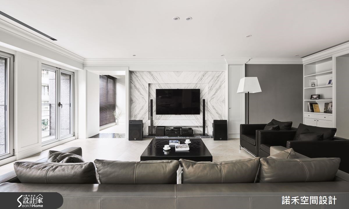 50坪新成屋(5年以下)＿美式風客廳案例圖片＿諾禾空間設計 上碩室內裝修＿諾禾_17.富邦明園之2