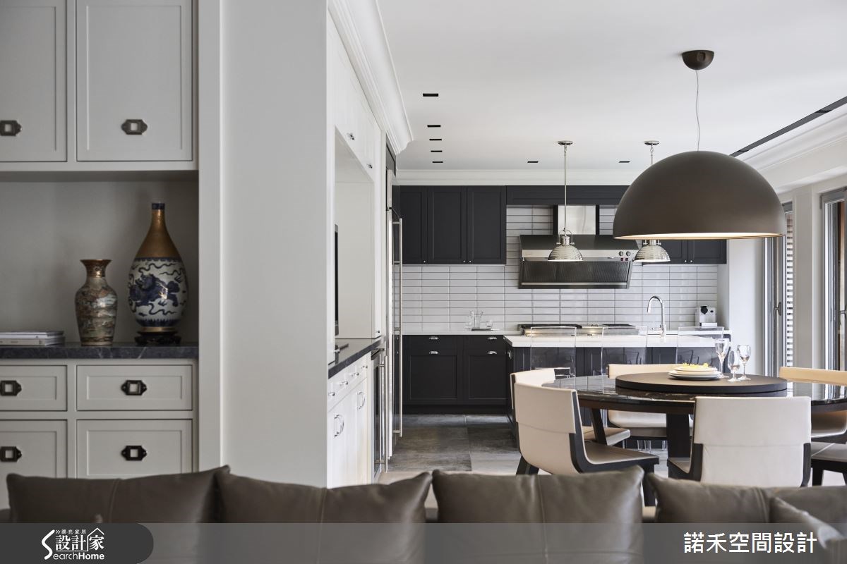 50坪新成屋(5年以下)＿美式風客廳餐廳廚房案例圖片＿諾禾空間設計 上碩室內裝修＿諾禾_17.富邦明園之6