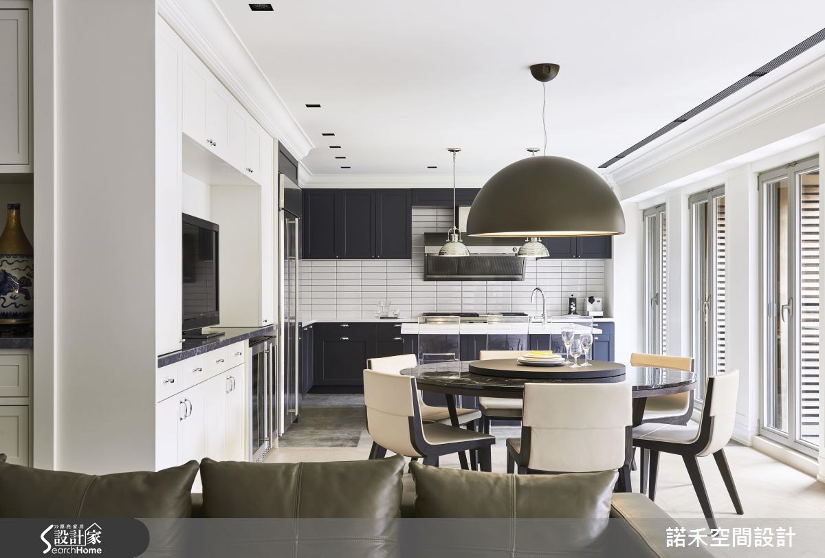 50坪新成屋(5年以下)＿美式風客廳餐廳案例圖片＿諾禾空間設計 上碩室內裝修＿諾禾_17.富邦明園之7