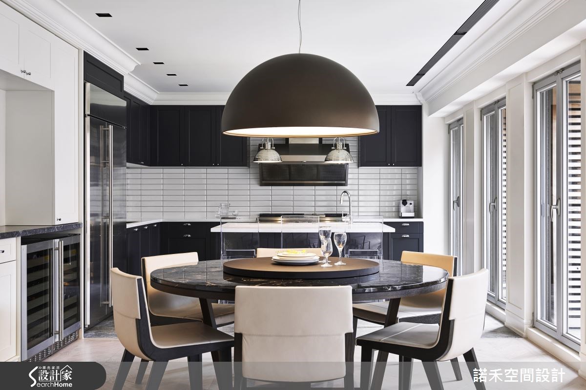 50坪新成屋(5年以下)＿美式風餐廳廚房案例圖片＿諾禾空間設計 上碩室內裝修＿諾禾_17.富邦明園之9