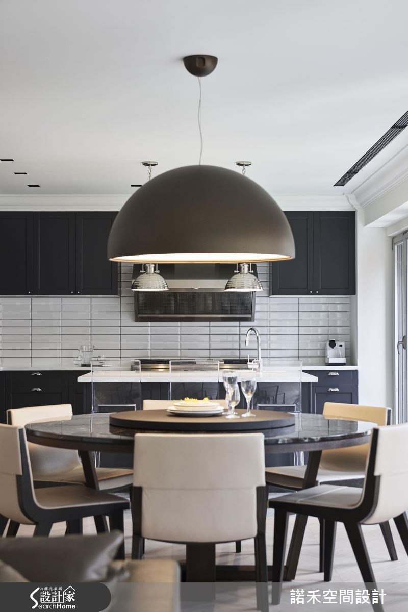 50坪新成屋(5年以下)＿美式風餐廳廚房案例圖片＿諾禾空間設計 上碩室內裝修＿諾禾_17.富邦明園之10