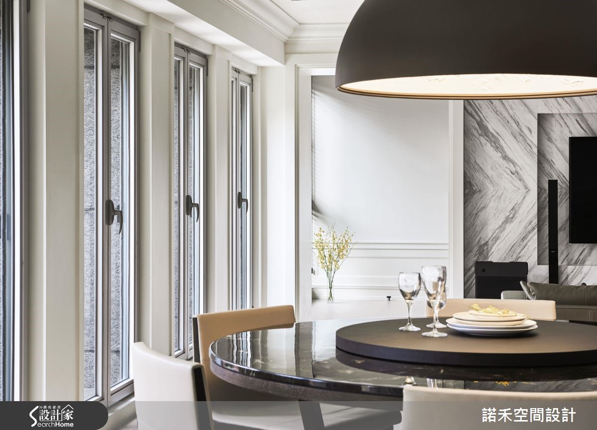 50坪新成屋(5年以下)＿美式風客廳餐廳案例圖片＿諾禾空間設計 上碩室內裝修＿諾禾_17.富邦明園之12