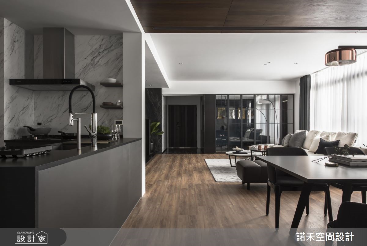 70坪老屋(16~30年)＿現代風客廳餐廳吧檯案例圖片＿諾禾空間設計 上碩室內裝修＿諾禾_25.景之8