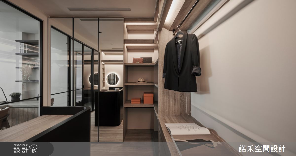 60坪中古屋(5~15年)＿現代風更衣間案例圖片＿諾禾空間設計 上碩室內裝修＿諾禾_41.G&A House之15