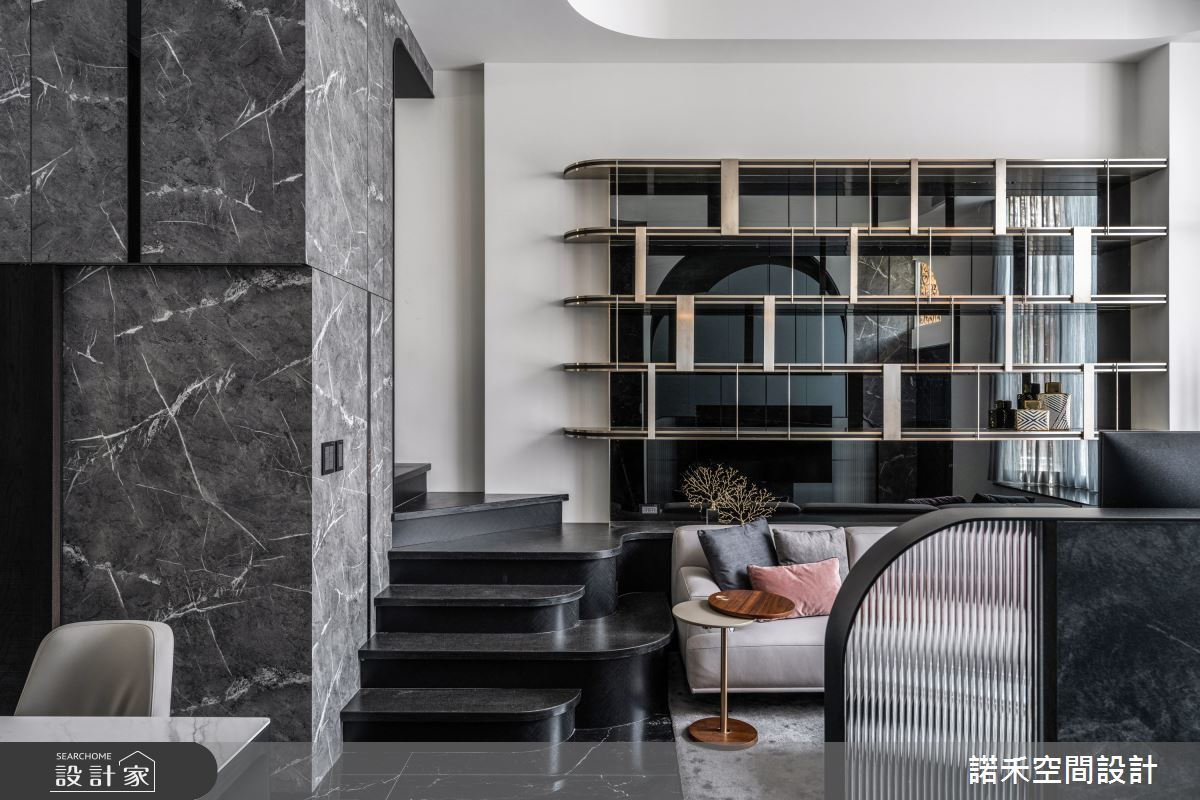 75坪中古屋(5~15年)＿現代風客廳樓梯案例圖片＿諾禾空間設計 上碩室內裝修＿諾禾_49.理性與感性之7