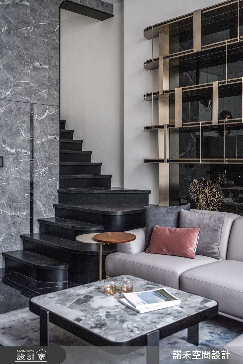 75坪中古屋(5~15年)＿現代風客廳樓梯案例圖片＿諾禾空間設計 上碩室內裝修＿諾禾_49.理性與感性之9