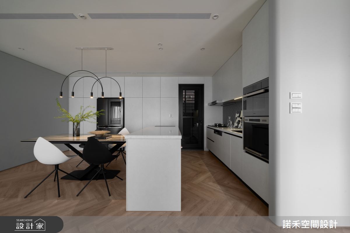 35坪新成屋(5年以下)＿現代風餐廳廚房中島案例圖片＿諾禾空間設計 上碩室內裝修＿諾禾_60.渡曦之7