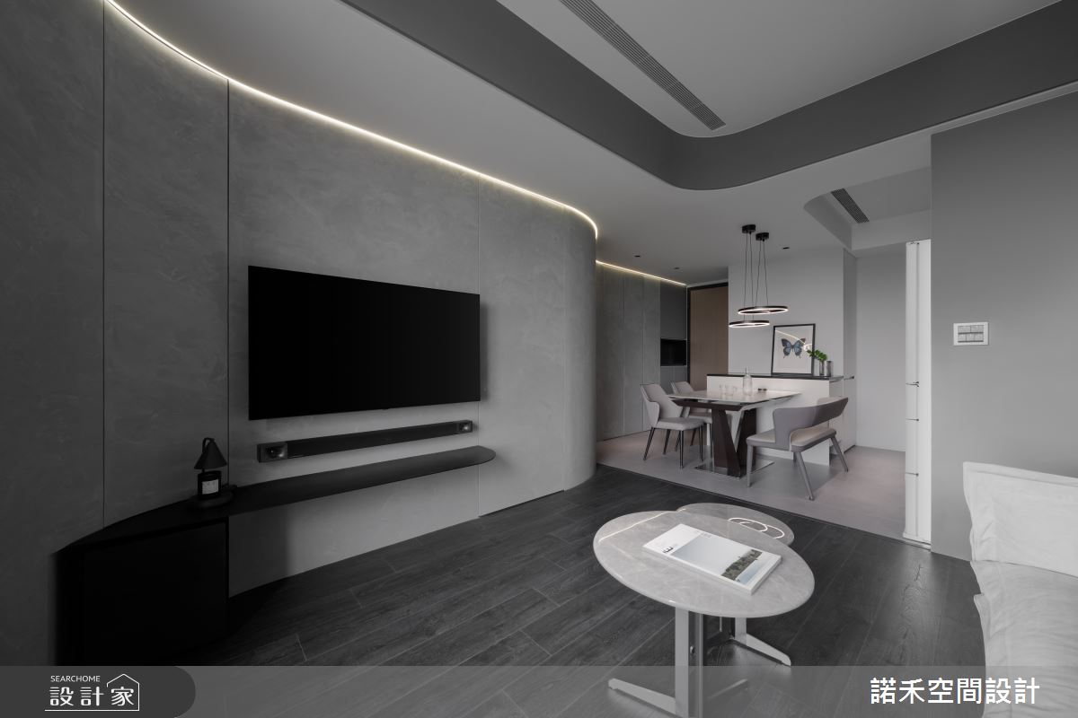 18坪新成屋(5年以下)＿現代風客廳餐廳中島案例圖片＿諾禾空間設計 上碩室內裝修＿諾禾_62.左岸之6
