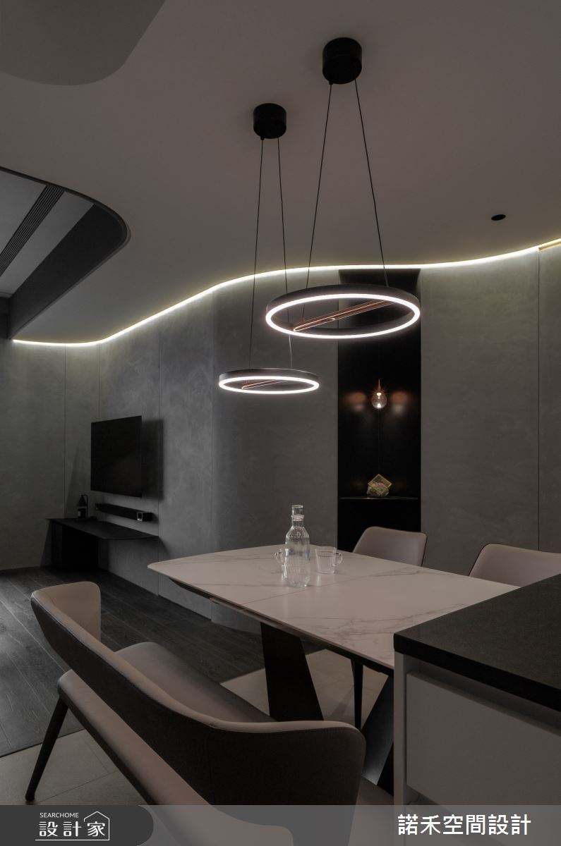 18坪新成屋(5年以下)＿現代風客廳餐廳中島案例圖片＿諾禾空間設計 上碩室內裝修＿諾禾_62.左岸之8