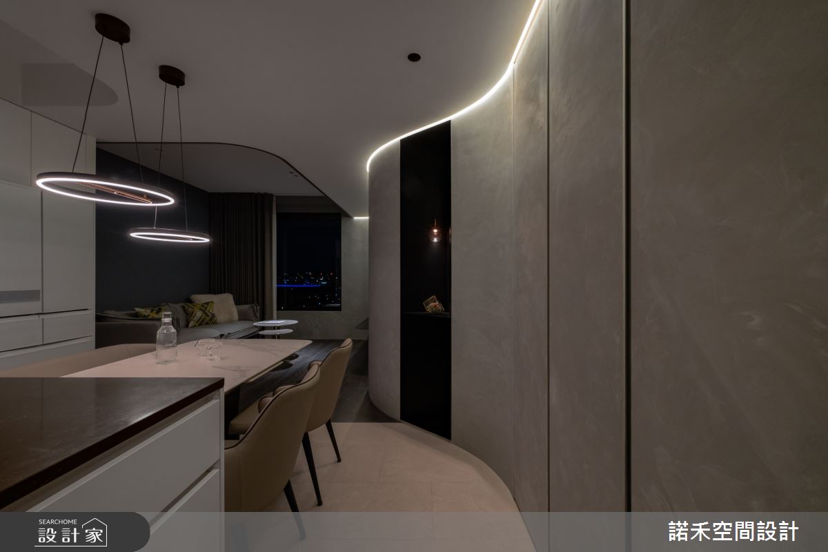 18坪新成屋(5年以下)＿現代風客廳餐廳中島案例圖片＿諾禾空間設計 上碩室內裝修＿諾禾_62.左岸之9