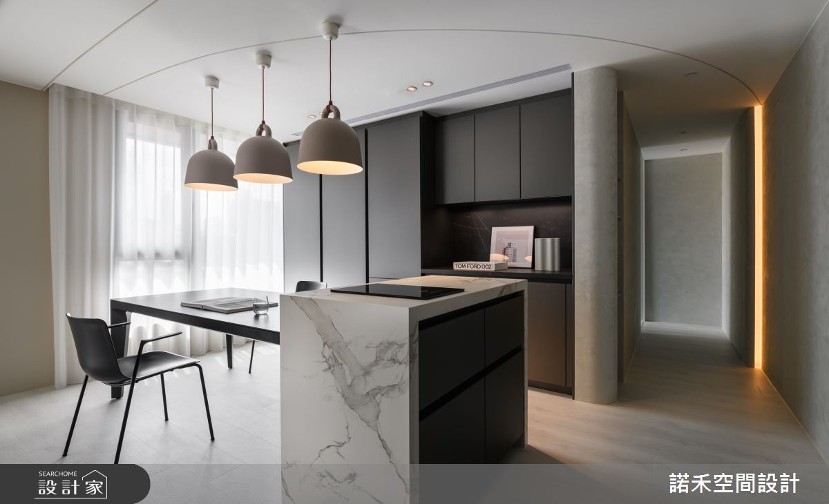 27坪新成屋(5年以下)＿現代風餐廳走廊中島案例圖片＿諾禾空間設計 上碩室內裝修＿諾禾_63.NO.8C823飛行日記之12
