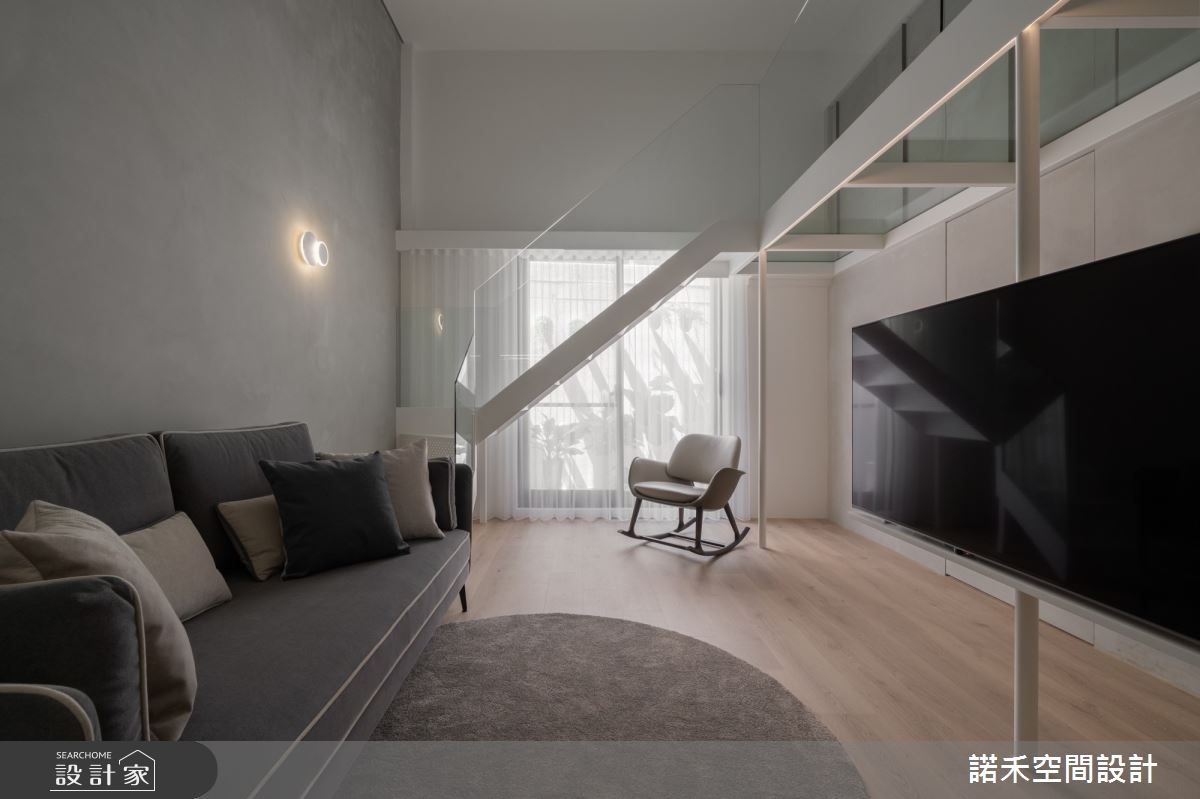 19坪新成屋(5年以下)＿簡約風客廳餐廳樓梯案例圖片＿諾禾空間設計 上碩室內裝修＿諾禾_70.留白之地之4488