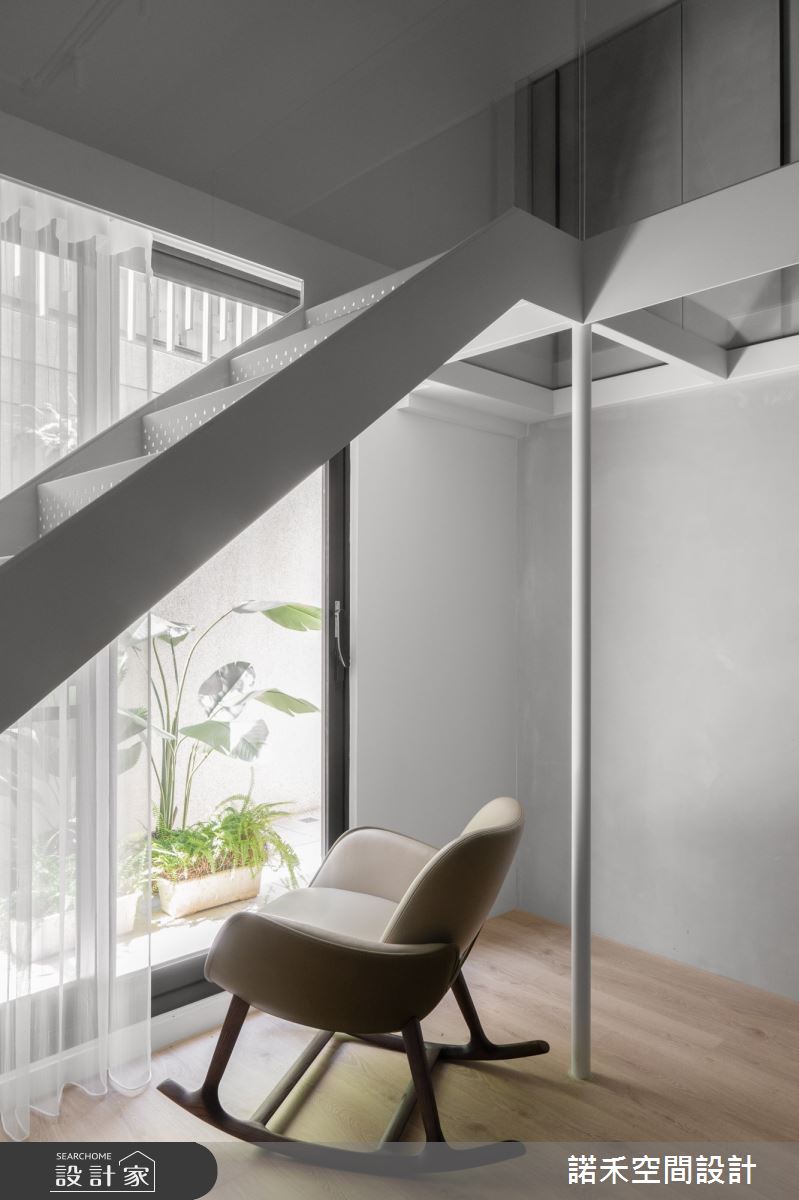 19坪新成屋(5年以下)＿簡約風客廳樓梯案例圖片＿諾禾空間設計 上碩室內裝修＿諾禾_70.留白之地之10
