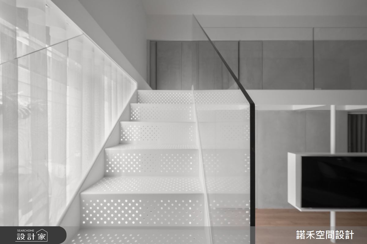19坪新成屋(5年以下)＿簡約風客廳樓梯案例圖片＿諾禾空間設計 上碩室內裝修＿諾禾_70.留白之地之15