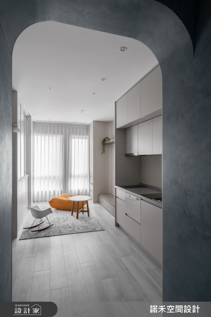 10坪中古屋(5~15年)＿現代風玄關客廳廚房案例圖片＿諾禾空間設計 上碩室內裝修＿諾禾_71.中心流光之1