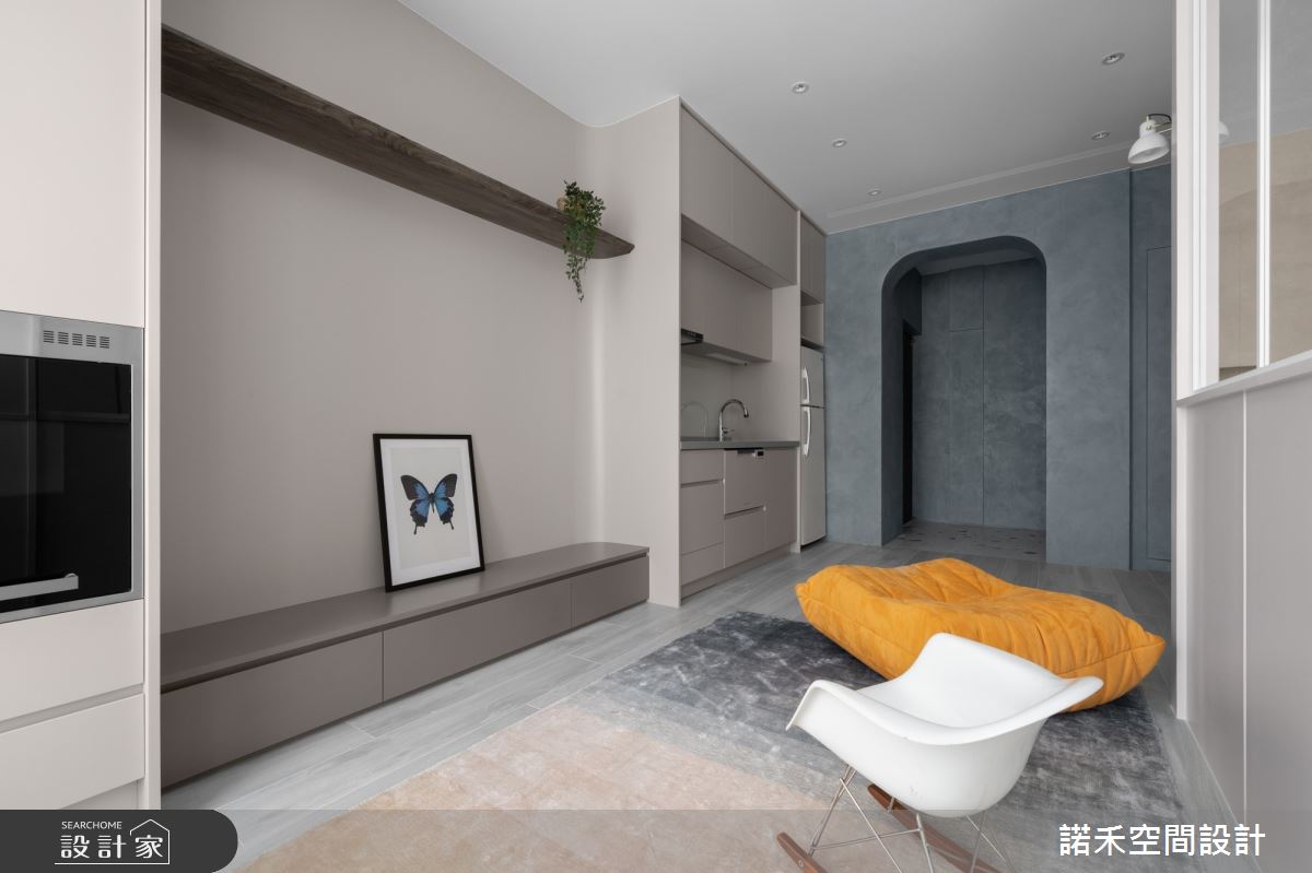 10坪中古屋(5~15年)＿現代風玄關客廳廚房案例圖片＿諾禾空間設計 上碩室內裝修＿諾禾_71.中心流光之6