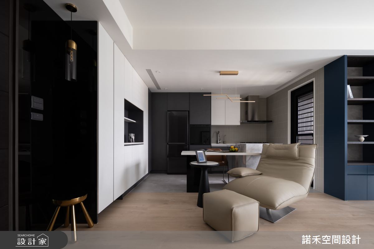 12坪新成屋(5年以下)＿混搭風玄關客廳餐廳廚房中島案例圖片＿諾禾空間設計 上碩室內裝修＿諾禾_92.靜謐之境之1