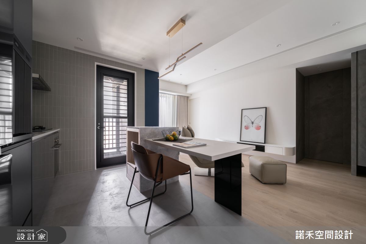 12坪新成屋(5年以下)＿混搭風餐廳廚房中島案例圖片＿諾禾空間設計 上碩室內裝修＿諾禾_92.靜謐之境之5