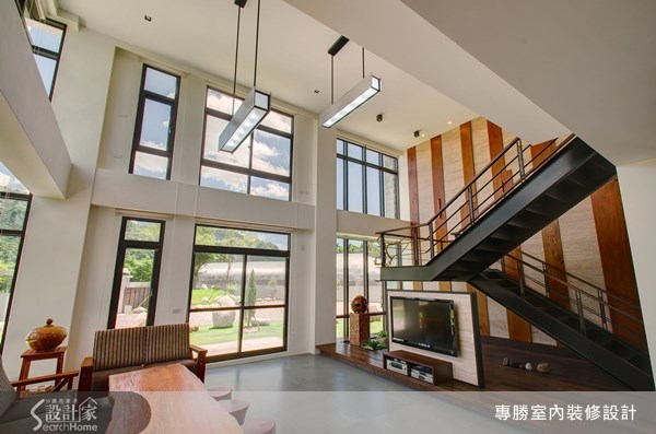 130坪新成屋(5年以下)＿普普風客廳樓梯案例圖片＿專勝室內設計 JS Design＿專勝_01之11