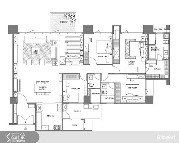85坪新成屋(5年以下)＿美式風案例圖片＿寬築設計有限公司＿寬築_09之18
