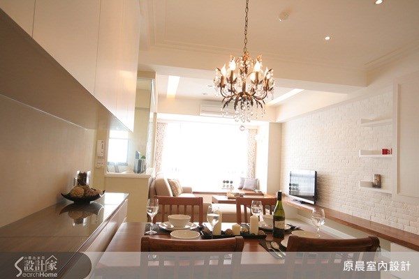 33坪新成屋(5年以下)＿鄉村風客廳餐廳臥榻案例圖片＿原晨室內設計＿原晨_04之7