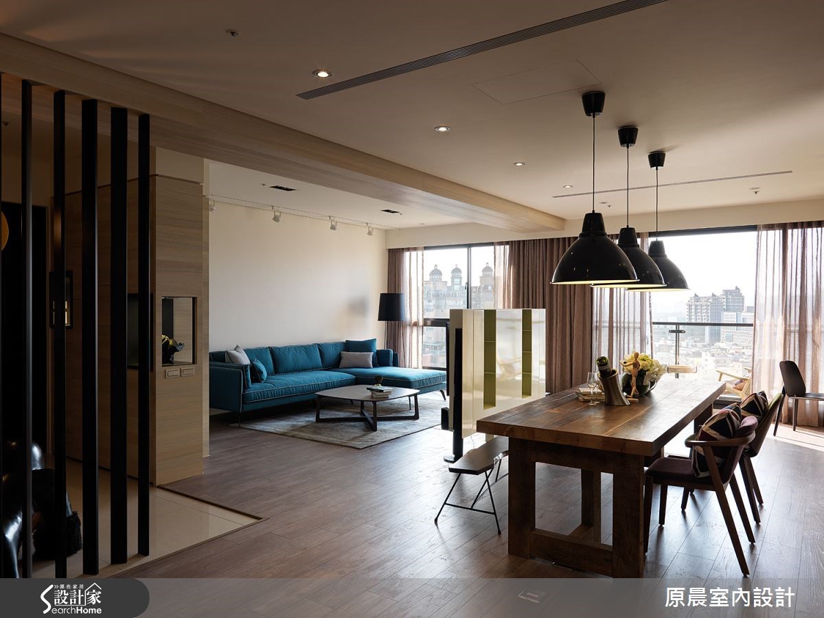 60坪新成屋(5年以下)＿混搭風玄關客廳餐廳案例圖片＿原晨室內設計＿原晨_12之7