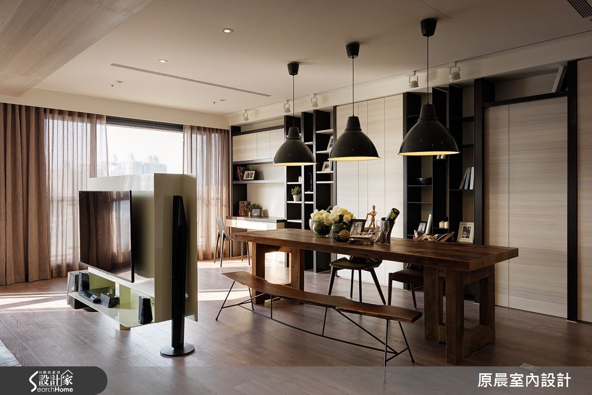 60坪新成屋(5年以下)＿混搭風客廳餐廳案例圖片＿原晨室內設計＿原晨_12之9