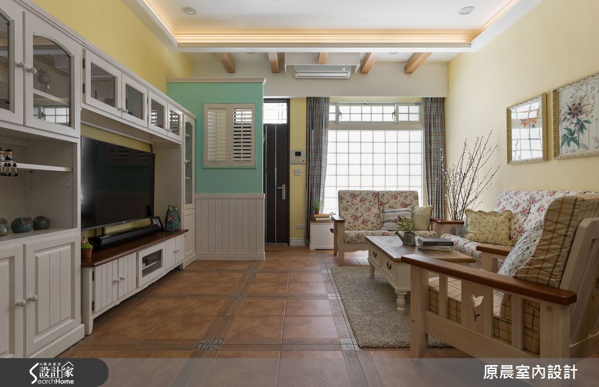 40坪老屋(16~30年)＿鄉村風客廳案例圖片＿原晨室內設計＿原晨_14之6