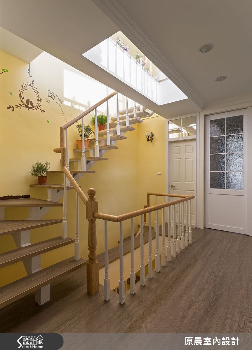 40坪老屋(16~30年)＿鄉村風樓梯案例圖片＿原晨室內設計＿原晨_14之14