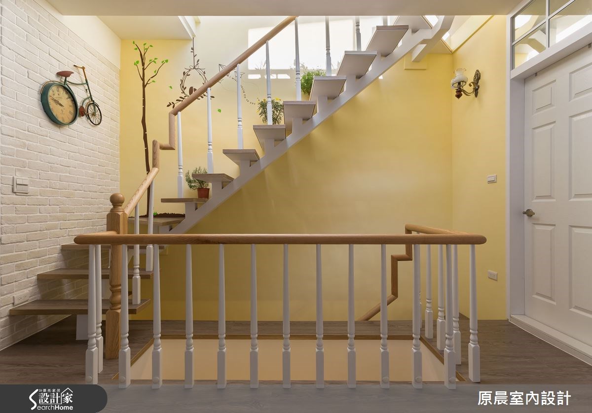40坪老屋(16~30年)＿鄉村風樓梯案例圖片＿原晨室內設計＿原晨_14之15
