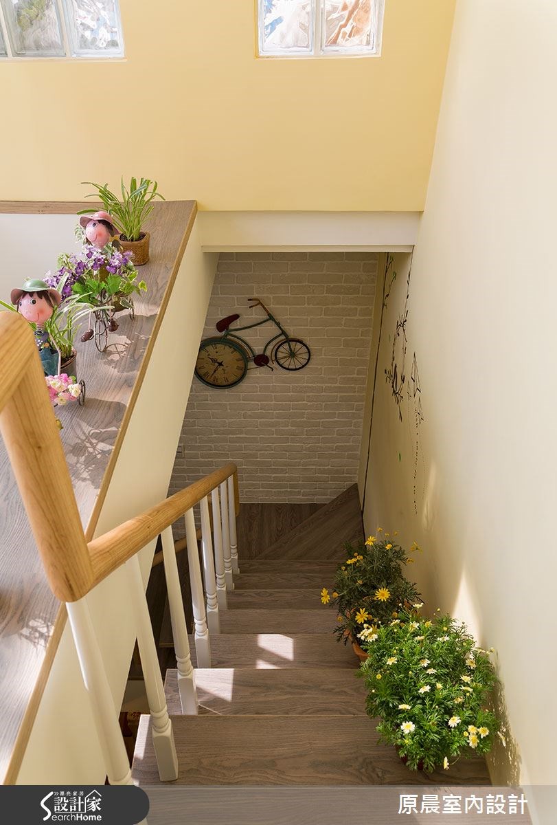 40坪老屋(16~30年)＿鄉村風樓梯案例圖片＿原晨室內設計＿原晨_14之18
