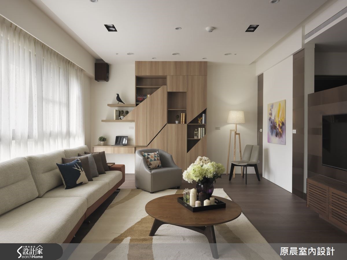 50坪新成屋(5年以下)＿休閒風客廳案例圖片＿原晨室內設計＿原晨_18之5
