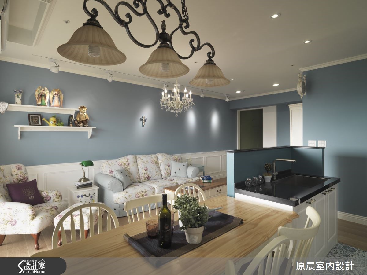 20坪預售屋＿鄉村風客廳餐廳廚房案例圖片＿原晨室內設計＿原晨_19之17