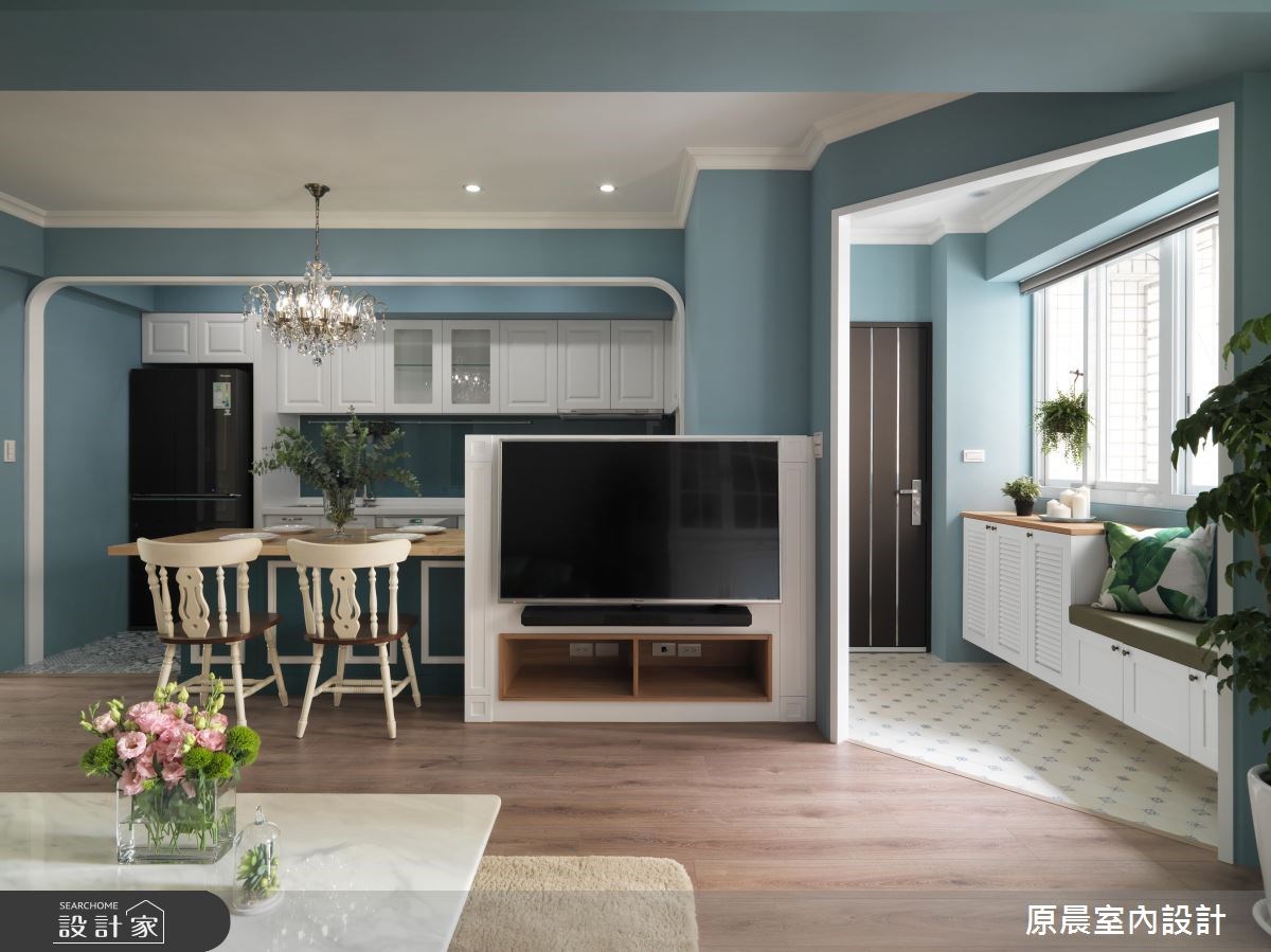 27坪老屋(16~30年)＿鄉村風玄關客廳臥榻案例圖片＿原晨室內設計＿原晨_24之1