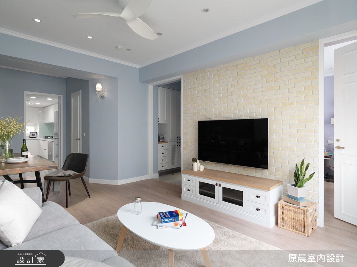 32坪新成屋(5年以下)＿鄉村風玄關客廳案例圖片＿原晨室內設計＿原晨_25之3