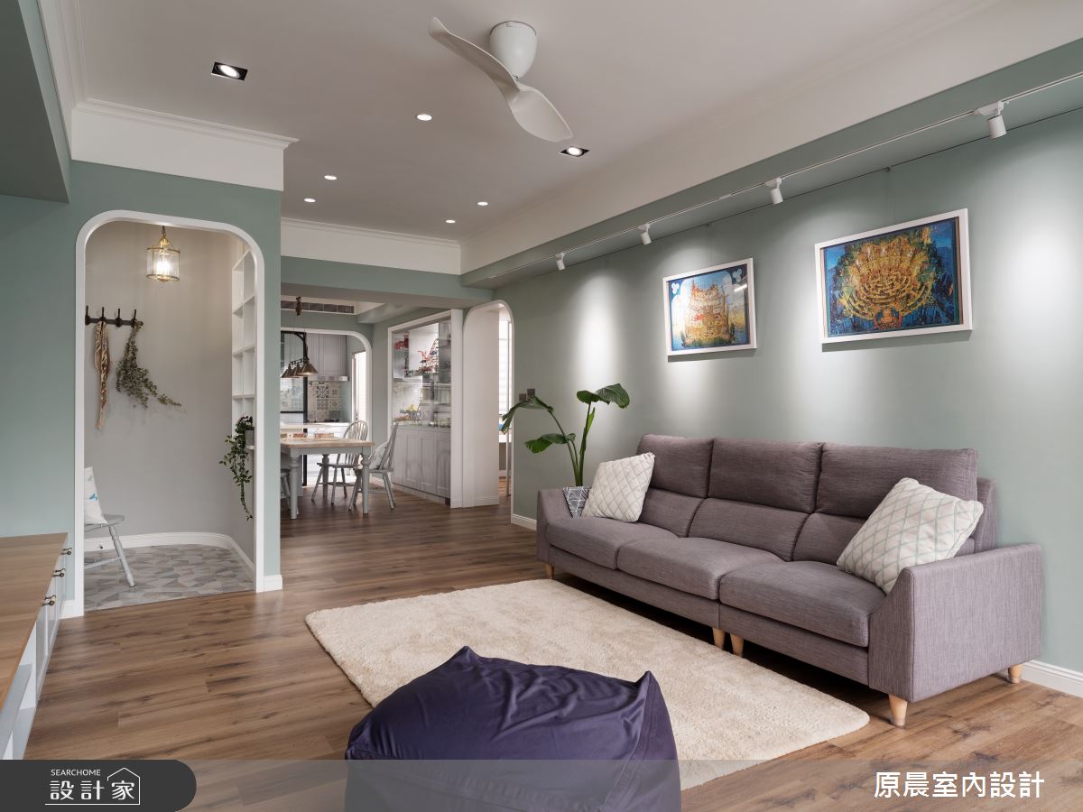 35坪中古屋(5~15年)＿鄉村風客廳臥榻案例圖片＿原晨室內設計＿原晨_38之7