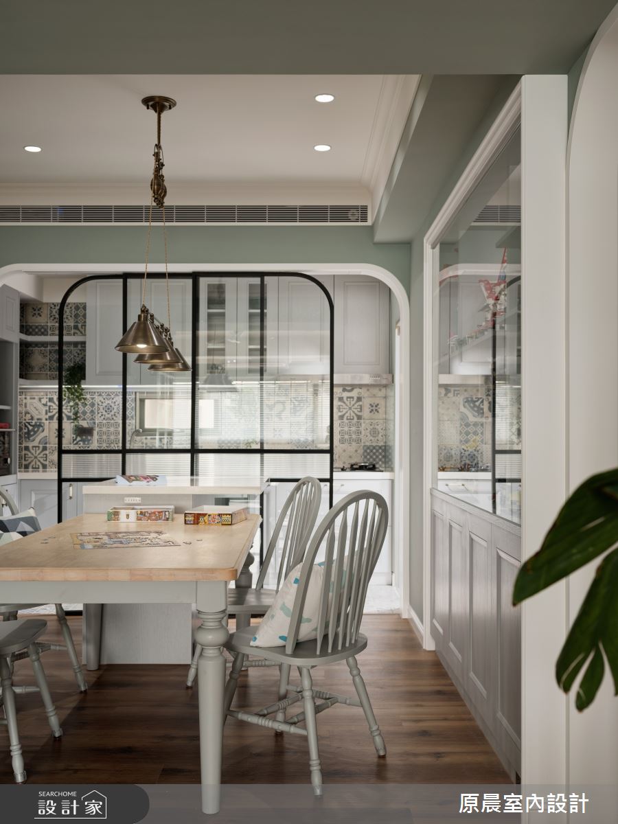 35坪中古屋(5~15年)＿鄉村風餐廳中島案例圖片＿原晨室內設計＿原晨_38之10