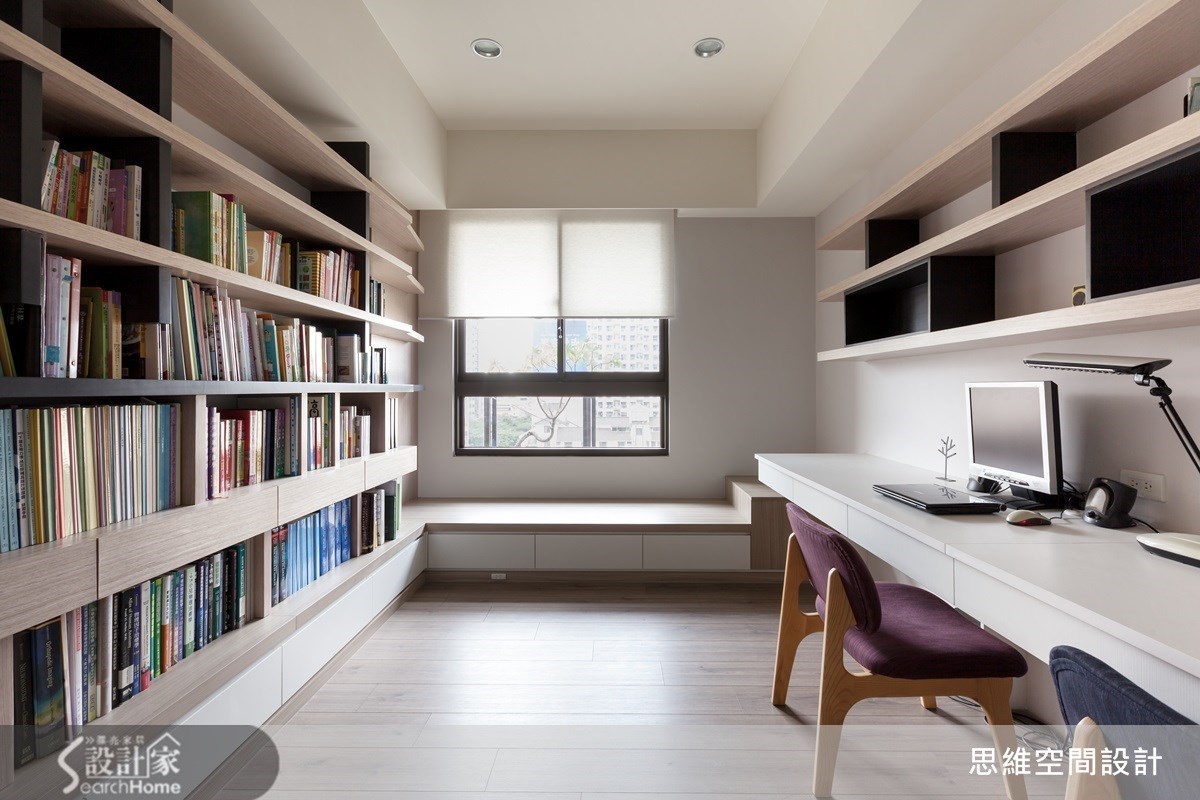 35坪新成屋(5年以下)＿簡約風書房臥榻案例圖片＿思維空間設計有限公司＿思維_17之13