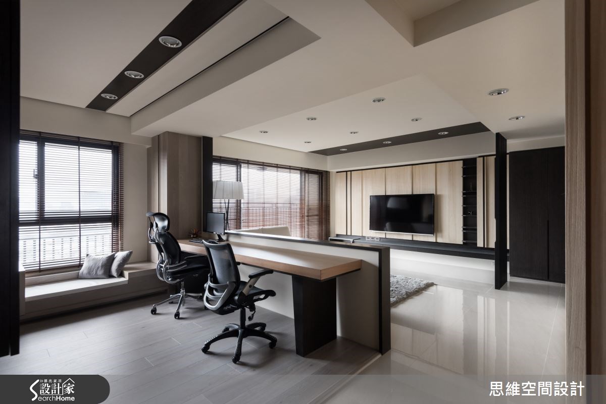 38坪新成屋(5年以下)＿現代風客廳書房臥榻案例圖片＿思維空間設計有限公司＿思維_21之6