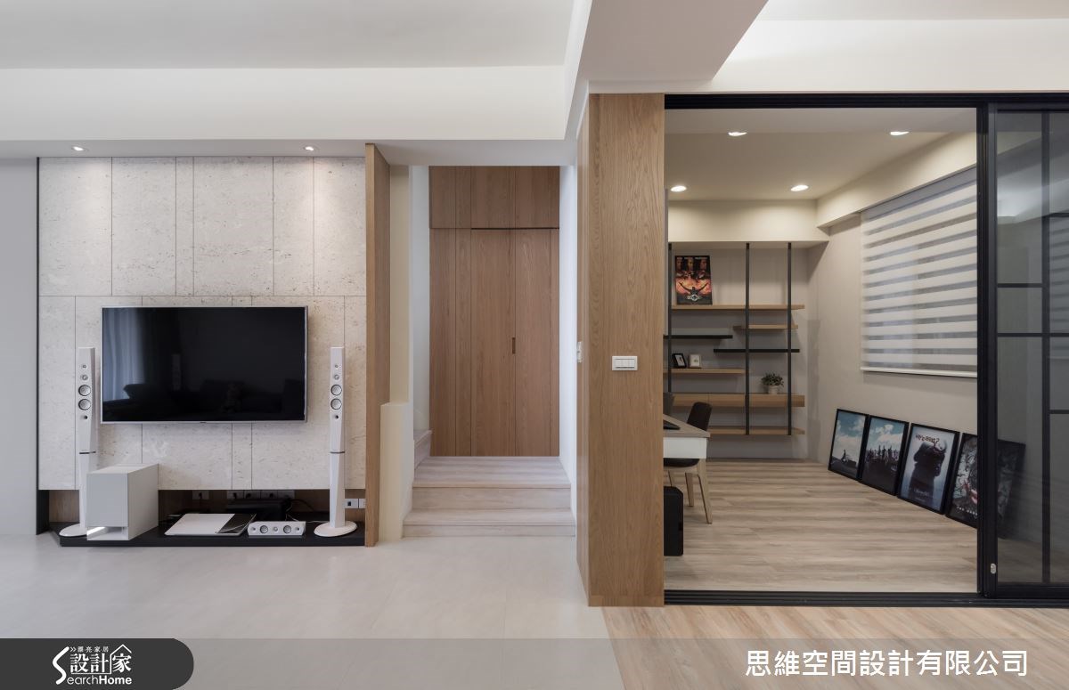 50坪老屋(16~30年)＿簡約風玄關客廳書房案例圖片＿思維空間設計有限公司＿思維_22之2