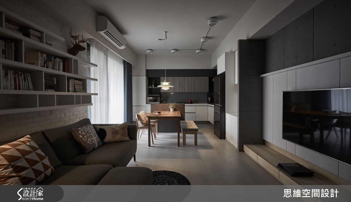 25坪新成屋(5年以下)＿現代風客廳餐廳廚房案例圖片＿思維空間設計有限公司＿思維_26之2
